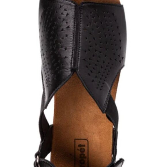 Propet Black Sandals leather Open Toe 8WW 4E NWOT - Picture 12 of 15